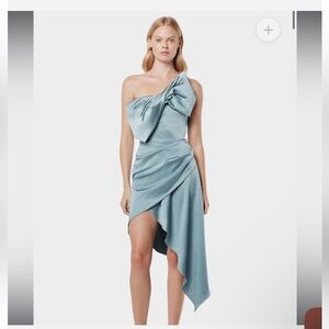 ELLIATT VAUDEVILLE BLUE SATIN
ONE SHOULDER DRESS